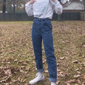 high waisted mom jeans